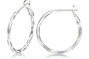 XOEMEL Sterling Silber Creolen für Damen Creolen Silber 925 Leicht Große Creolen Ohrringe Silber 925 Hypoallergen Kreis Creolen Leichte Creolen für Damen und Mädchen 30/40/50/60/70MM