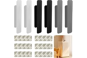 MELLYSTORE Maniglie Autoadesive per Mobili 6pcs Maniglia Adesiva per Porta Scorrevole Maniglia del Cassetto del Balcone Ideale per Vetro Finestre Cassetti Porte Armadi Cucina(Nero，Bianco ，Grigio)