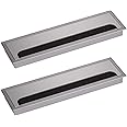 LIKERAINY Couvercle Passe Câbles Fil Rectangulaire 80x 280mm pour Encastrer sur Table de Bureau Organisateur de Cables pour M