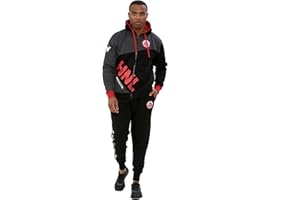 HNL PROJECTION Men Tracksuit Set Bottom Full Zip Hooded Top Joggers Trouser Casual Fleece Gym Suit