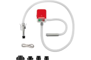 Wiltec Batteridriven hävertpump auto USB ca. 12 l/min flöde, bränslepump för bensin, diesel, olja och vatten, överföringspump med autostopp, adapter och LED-display