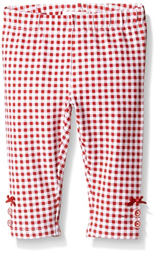 Pumpkin Patch Baby-Girls 3/4 Length Mini Gingham Polka Dot Leggings, Mars Red, 12-18 Months