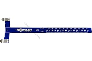 Avalon Sehnenmaßstab Aluminium für Recurve-, Sport-, Lang- und Compoundbogen - Werkzeug zum Einstellen/Ermitteln von Standhöhe, Tiller und Nockpunkt