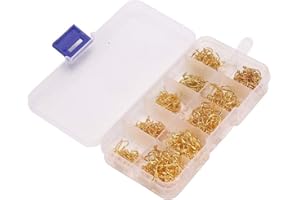 ALOMEJOR Ami da Pesca 500 Pz Terminali Ami da Pesca in Mare Taglia 3-12 Ami da Pesca in Alto Acciaio al Carbonio con Scatola da Trasparente per Pesca