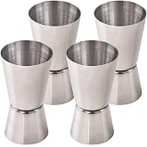 Newk Cocktail Jigger Stainless Steel Bar Jigger 25 and 50 ML (Set of 4)
