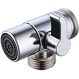 KES Brass Diverter for Kitchen or Bathroom Sink Faucet Replacement Part M22 X M24, Polished Chrome, PV10