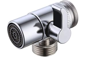 KES Mosiężny rozdzielacz do kuchni lub łazienki bateria umywalkowa część zamienna M22 X M24, polerowany chrom, PV10