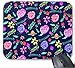 Produktbild Gaming Mouse Pad Boho Aquarell botanisches Blumenmuster marineblau Design für Desktop und Laptop 1 Pack 22x18cm / 8.66x7in