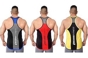 DECISIVE FITNESS Slim Fit Gym Stringer Vest for Men Breathable and Quick Dry Sportswear Bodybuilding Premium Tank Top for Workout Weight Lifting Running Muscle Athletic Top Plain