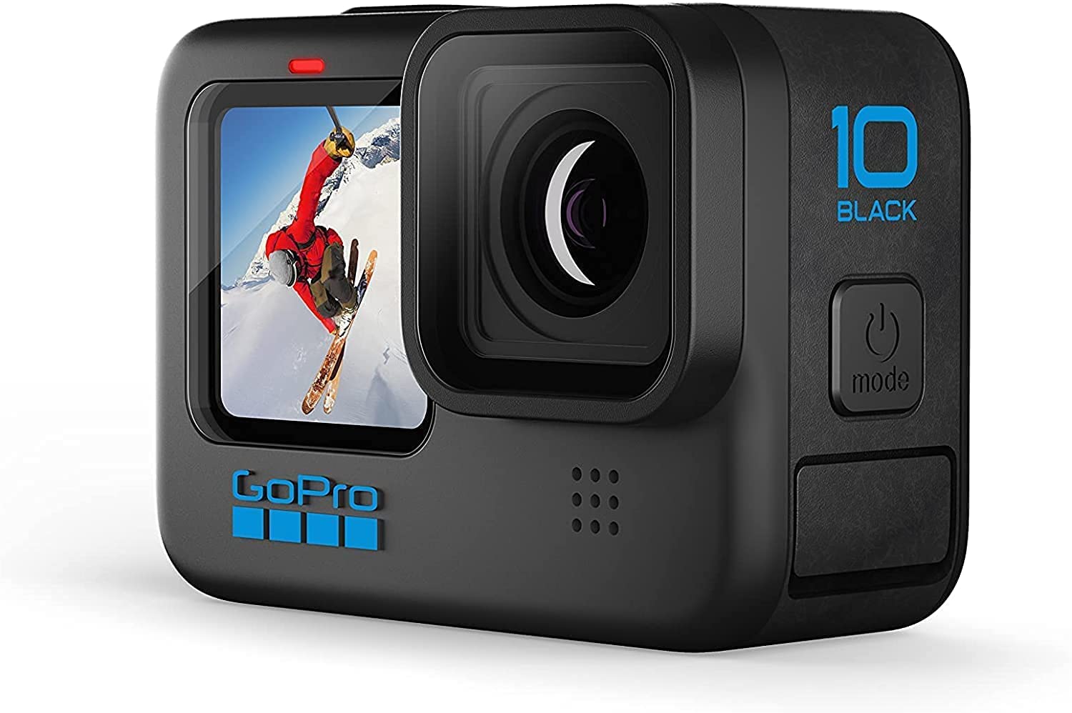 GoPro HERO10 Black - Waterproof Action Camera with Front LCD and Touch Rear Screens, 5.3K60 Ultra HD Video, Optical 1X and Di