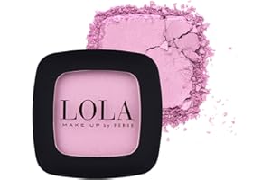 Lola Make Up by Perse Mono Eyeshadow with Natural Ingredients Vegan and Cruelty-Free Eye Makeup Palette High Coverage Satin Eye Shadow for Women, Pink Satin (010)
