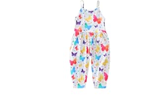 TINARYING Girls Romper Strap Clothes Jumpsuit Romper Playsuit Kids Baby Toddler Girls Summer Sleeveless Print Dungarees & Jumpsuits Ages 1-6Y
