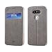 Produktbild LG G5 Hülle, G5 smart Hülle, Meiya Premium PU Ledertasche Wallet Hülle, Flip-Fenster automatische Schlaf / Wake-Funktion Schutzhülle für LG G5 Grau