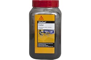 SIKA - Colorant en poudre pour ciment/chaux/plâtre - SikaCem Color Noir - Couleur uniforme - Résistant aux UV - Ne modifie pas le temps de prise des mortiers - Dosage facile - 700g