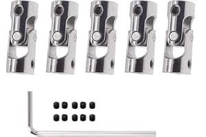 CENPEK 5 Stück 4 mm bis 5 mm Bohrung Motorwellenkupplung Universalgelenk Verbinder mit Set Schrauben für RC Boot Auto