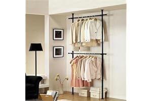 DIRECT ONLINE HOUSEWARE House Of Home Telescopic Clothes Rail Extendable and Adjustable Wardrobe Hanging Rail, Single Clothes Rail Easy to Install with 20kg Load Capacity, Ideal for Wardrobe Organisation