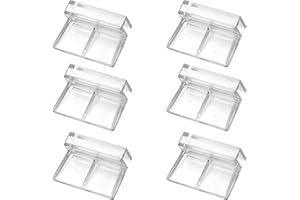 DILUSILK Aquarium Lid Clips, 6 Pcs 8mm Thick Fish Tank Lid Clear Acrylic Aquarium Cover Support Clamps Replacement Universal Aquarium Glass Top Cover Holder Lid for Rimless Aquariums Fish Tank