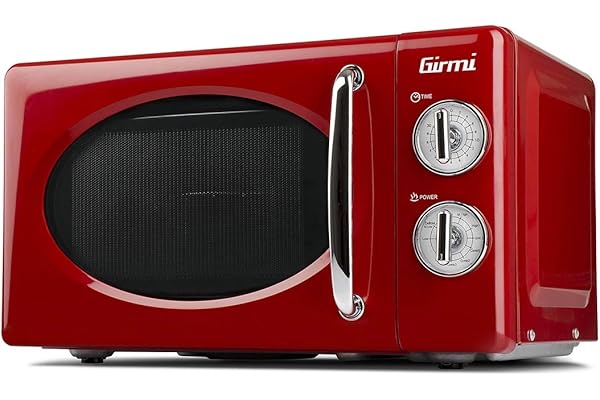 Girmi Fm21 Four Four Micro Onde Combiné, Ancien Concevoir, 20 Litres, 700+800W, Rouge