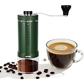 CEVING first large capacity manual grinder 60 g, 40 settings, green | Portable Coffee Grinder with Ceramic Conical Grinder, E