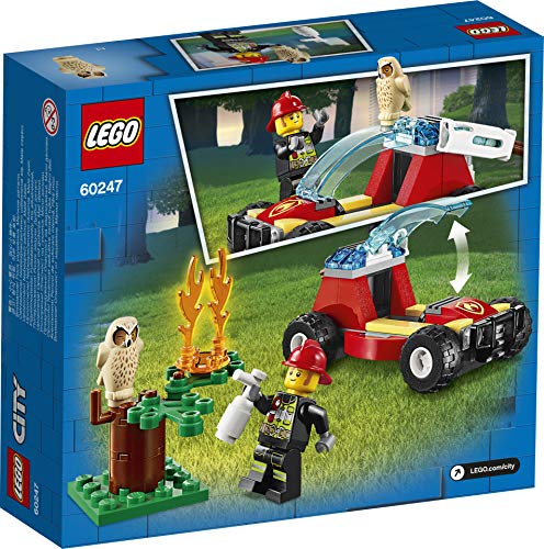 LEGO-City-Fire-Incendio-nella-Foresta-con-Minifigure-di-Clemmons-una-Civetta-Assonnata-e-Accessori-per-Riprodurre-le-Avventure-della-Serie-TV-Set-di-Costruzioni-per-Bambini-5-Anni-60247