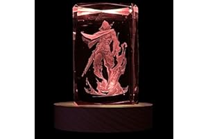 SUPIA ART FACTORY SUPIA Valorant 3D Crystal Figure - Agent Omen - RGBW 16 Colorful LED Lighting Stand with Laser Engraved Crystal Figure. Valorant Gift, Gaming Accessories for Gamer. Decoration for Gaming Desk.