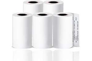 G4GADGET 5 Rolls of 57 x 40mm Thermal Paper Till Rolls Receipt Roll for Cash Register, POS, Credit Card Machine with Red Warning Strip