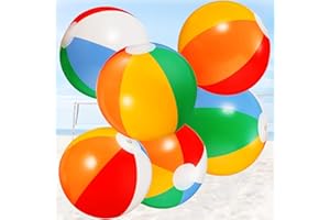 Cerkkapo 6 Stück Wasserball Aufblasbar 22cm,Wasserball,Strandball Aufblasbar,Wasserbälle Aufblasbar,Strandball,für Sommer Wasser Pool Schwimmbad Spielzeug Beach Party