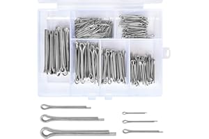 EAPMGQR 275 Pezzi splinte in acciaio inox Assortimento di Coppiglie Elastiche, 6 Misure Coppiglie Spaccate Cotter Pin, Coppiglia Spaccate Perni Elastiche, Coppiglie di Sicurezza Assortimento