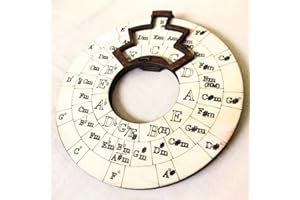 LIAKAI Wooden Melody Tool - Circle Wooden Wheel And Musical Educational Tool | Handmade Brain Teaser For Adults Puzzle,Chord Wheel For Musicians