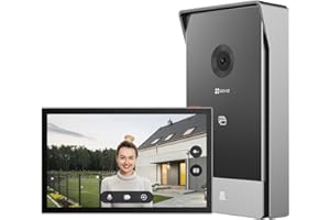 EZVIZ HP5 Videocitofono Connesso, 7 Pollici Touch Monitor, 2 fili, Visione Notturna, Apertura da remoto, Full HD, Apertura RFID, Impermeabile, Dual Band