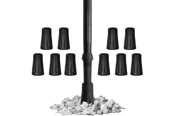 Segorbina 10 st gummispetsar för vandringsstavar, 12 mm diameter, promenadkäpptillbehör