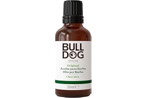 Bulldog Skincare For Men Original Aceite Barba - Hidratante facial, Marrón, 30 ml (Paquete de 1)