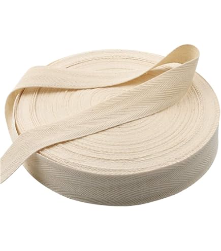 PATIKIL Cinta De Algodón 10 Yardas: Suave, Lavable Y Sin Enganches | Para Coser, Envolver Regalos Y Scrapbooking | Color Camel | 3/8 Pulgadas