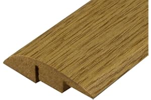 Universal Moudlings Laminate & Wood Flooring Ramp Reducer MDF Threshold Strip Edge Profile Door Strip Trim (Oiled Oak)