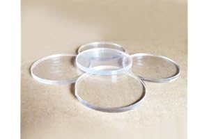 MEYA Lot de 20 disques ronds en acrylique transparent, verre plexiglas découpé au laser, diamètre 1/8" (diamètre 14 cm)