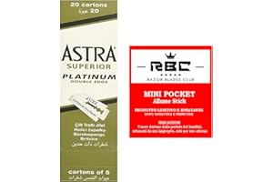 Razor Blades Club - Astra Rasierklingen mit hämostatischen Kerzen, 100 Stück