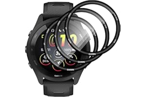 GEEMEE 3 Pack Screen Protector compatible with Garmin Forerunner 265, HD Clear Flexible Screen Protector, Anti-Scratch Anti-Bubble Screen Protective Film -Black