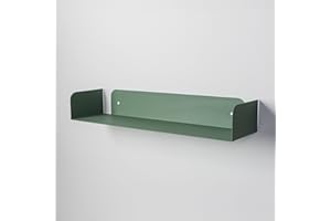 Steelnovo | Dante, Mensola da Parete in Metallo Verniciato, Portalibri, Mensola da Muro Portaoggetti, 80x11x20 cm, Colore Verde, Design Minimal e Moderno, Scaffale da Muro, Made in Italy