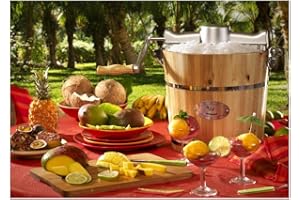 Vente-unique-Máquina de hacer helado GIVRETO de madera - 3.5 L