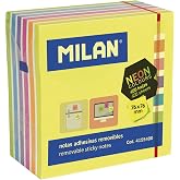Cube Sticky Notes Removable Neon 76x76mm, 400 Sheets
