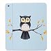 Produktbild iPad 9.7 2018 / 2017 Hülle, A-BEAUTY PU Leder Mode niedlichen Cartoon Muster im Book Style mit Stent Funktion und Karten Slot Schutzhülle für Apple iPad 9.7 Zoll 2018 / 2017, Eule