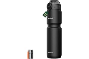 MYFOREST 700 ml Borraccia Termica per Bici, Acciaio Chirurgico: Senza Sapore di Plastica, Presa più Forte per MTB e Ghiaia, Veloce/Lento Sorso 2-in-1, Rivestimento Antigraffio (Nero opaco)
