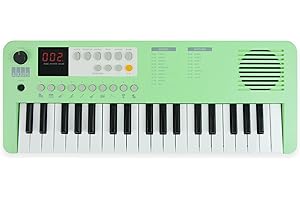 Axus 37 Mini Teclado Portátil En Verde Menta: Divertido Piano Eléctrico Para Principiantes, USB-C O Alimentación Por Batería