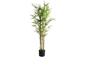 Valyria Home - Planta Artificial Bambú 105 cm - Planta de Plastico Chica - Cañas Realistas y Exóticas - Ideal para la Decoración del Hogar y Oficina - Planta Decorativa Realista
