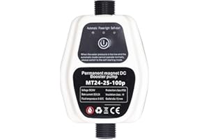 ZUNATE Bomba de Presión de Refuerzo de Agua, Bomba de Refuerzo Automática de 100 W 24 V, Motor sin Escobillas Integrado e Impulsor Centrífugo, para Boquillas de Jardín, Duchas (blanco)