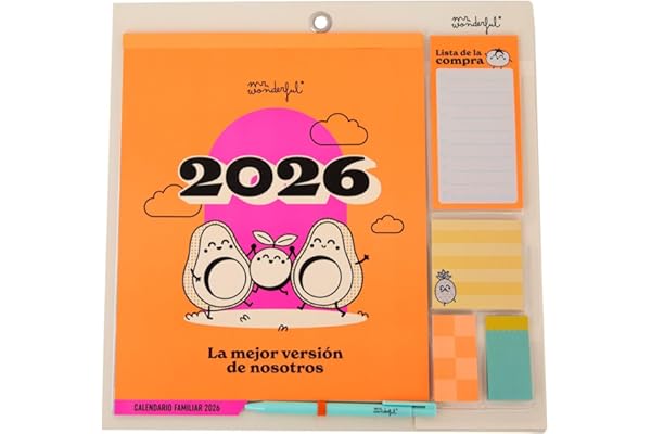 Mr Wonderful - Calendario Familiar 2026 de pared o nevera magnético - La mejor versión de nosotros