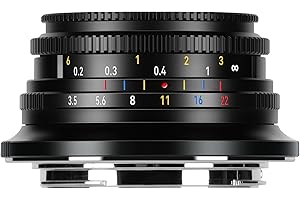 7artisans Objetivo gran angular de 10 mm F3.5 APS-C, enfoque manual, lente de ángulo ancho compatible con cámaras sin espejo M4/3 Mount