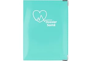 Color pop® Etui santé (Vert d'eau) - Fabrication française - Ordonnances/Carte vitale/Carte mutuelle/Feuilles maladie - 15,8 x 11,7 x 0,4