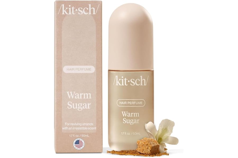 Kitsch Hair Perfume for Women - Warm Sugar | Clean, Deodorizing & Patented Odor-Eliminating Technology Hair Spray & Body Mist - Freshen Hair, Body & Pillows - Pink Grapefruit & Vanilla Scent - 50mL