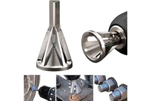 FUNMOVE Herramienta de desbarbado de biselado externo Acero inoxidable Herramientas de eliminación de rebabas para broca Acero inoxidable Eliminación de extractores dañados Se adapta a pernos de tamaño 8-32